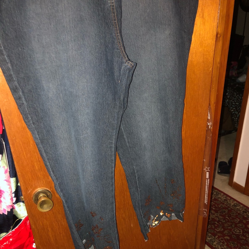 Bedazzled Leg Jeans